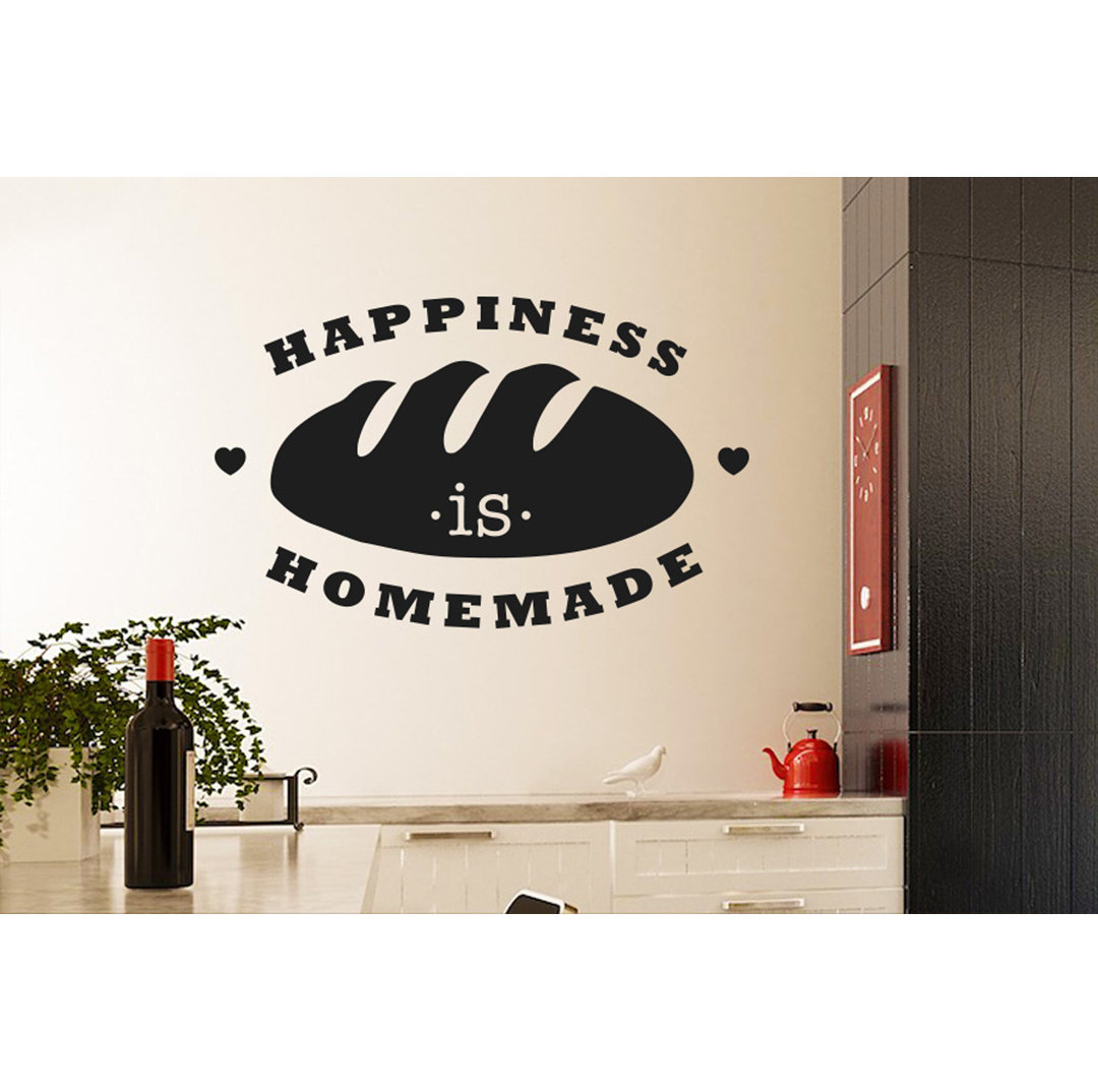 Happiness Is Homemade Loaf of Bread Wall Sticker