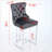 2PCS Counter Height Velvet Barstools With Button Back-701211179