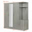 Armoire 4 portes avec tablettes, tiroirs et miroir pleine grandeur-752717234