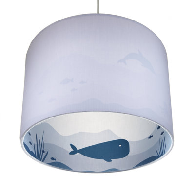 Workman 1 - Light Grey Drum Pendant
