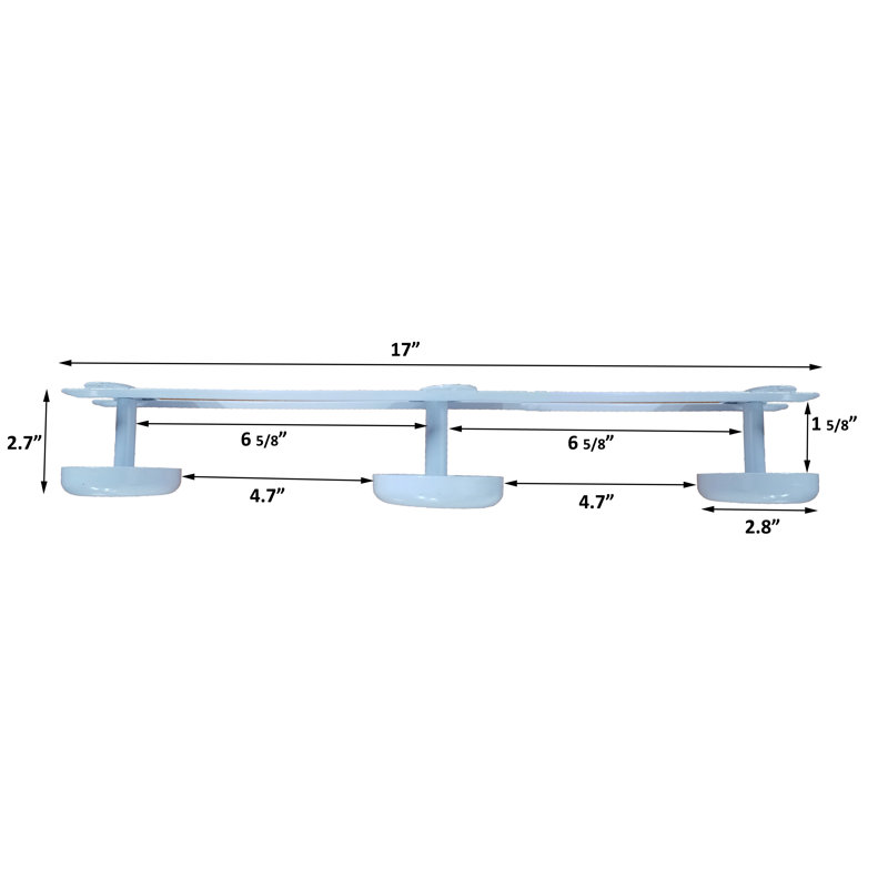 Chrome Wall-Mounted 3-Hook Coat and Towel Rack