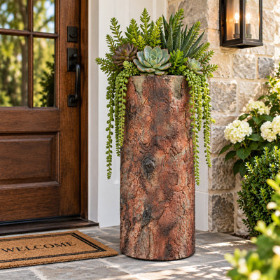 Country Farmhouse Tall Front Porch Planter