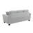 Darley 84" Sofa with 2 Pillows, Soft Gray Chenille