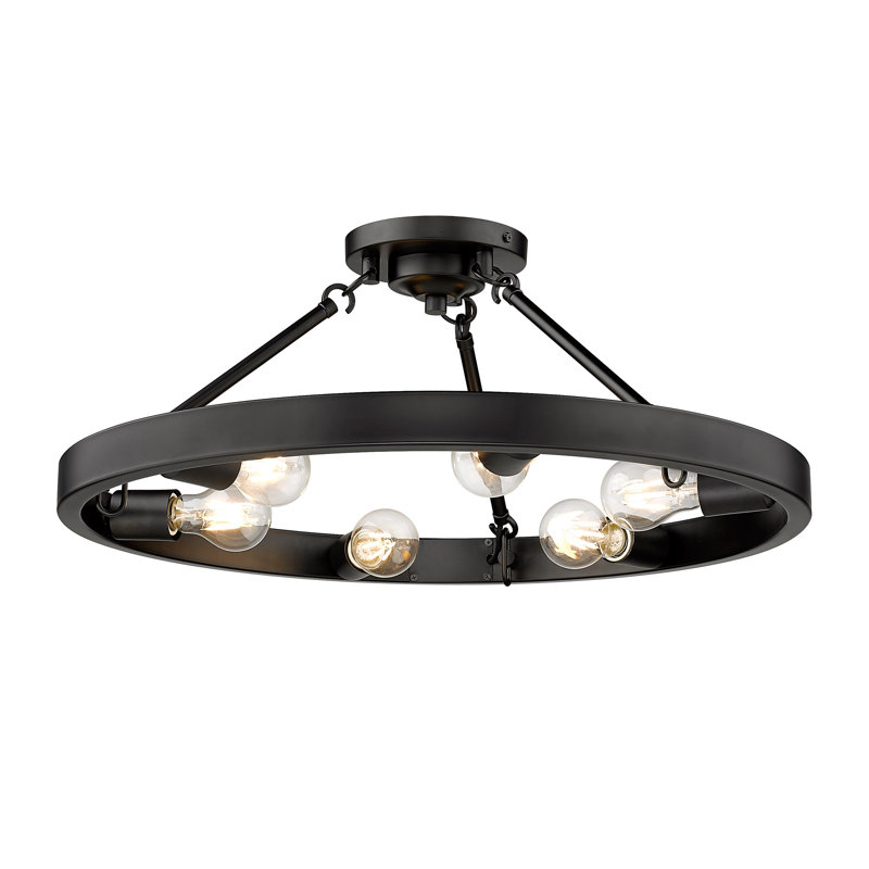 Plafonnier semi-encastré 6 lumières 24 po Easterwood