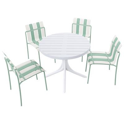 Summer - 4-Pack Modern Striped Color Block Chairs