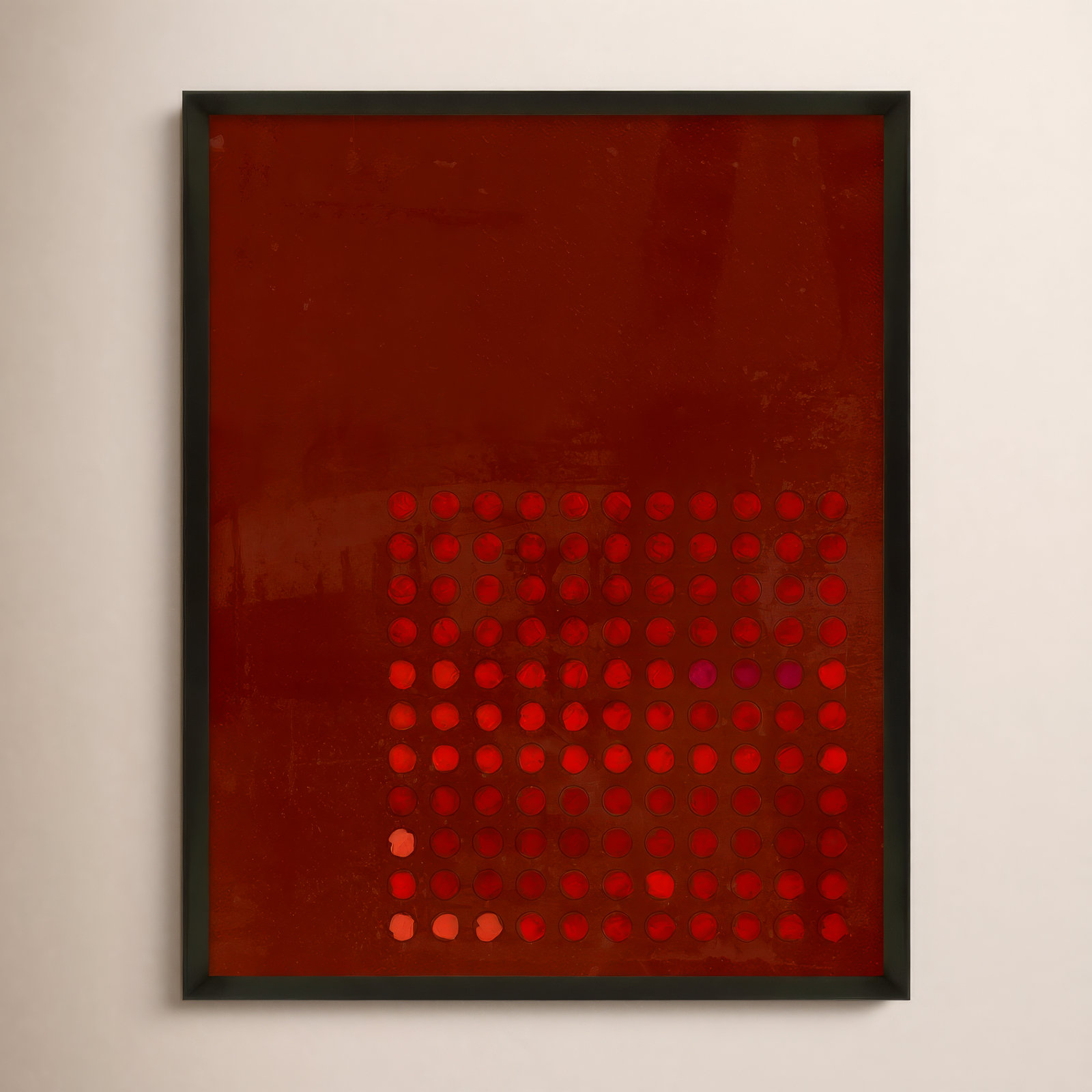 Circles In Squares 7 by Jacques Pilon, Black, 25" H x 20" W x 1.25" D