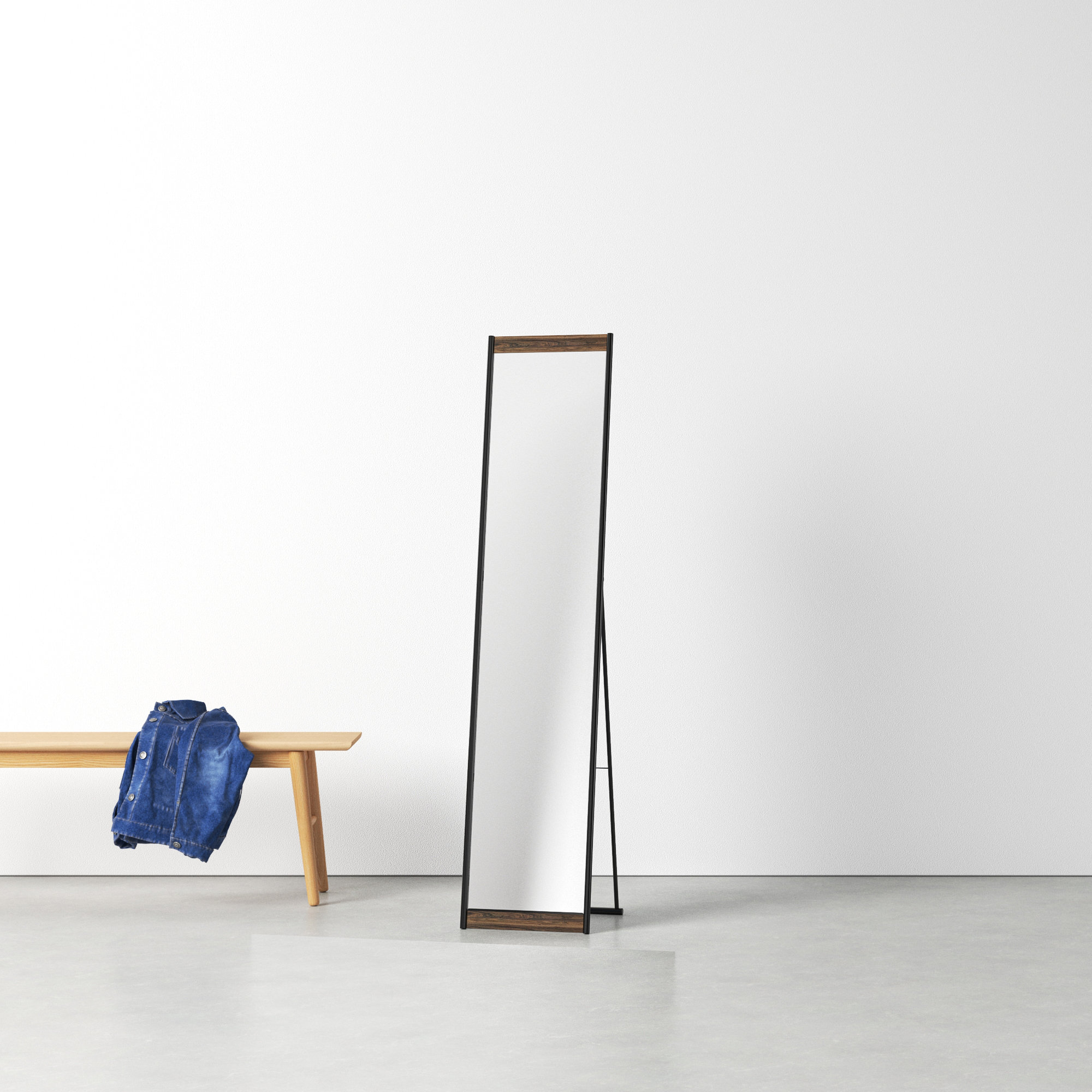 Morrell Flat Floor Mirror, Walnut