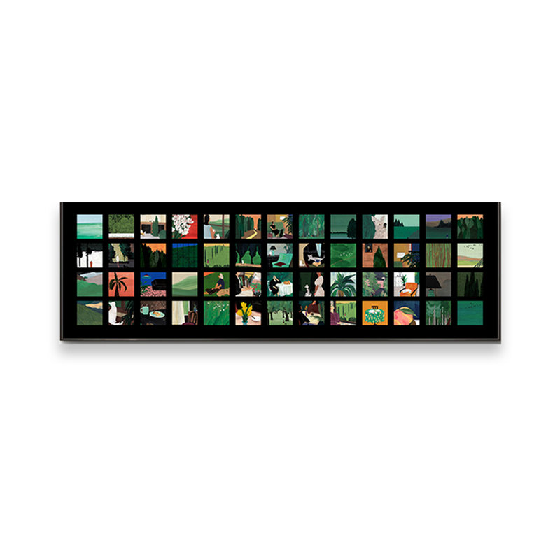 Art mural Mid-Century moderne en toile pour salon, H 31,5 po x l 94,49 po