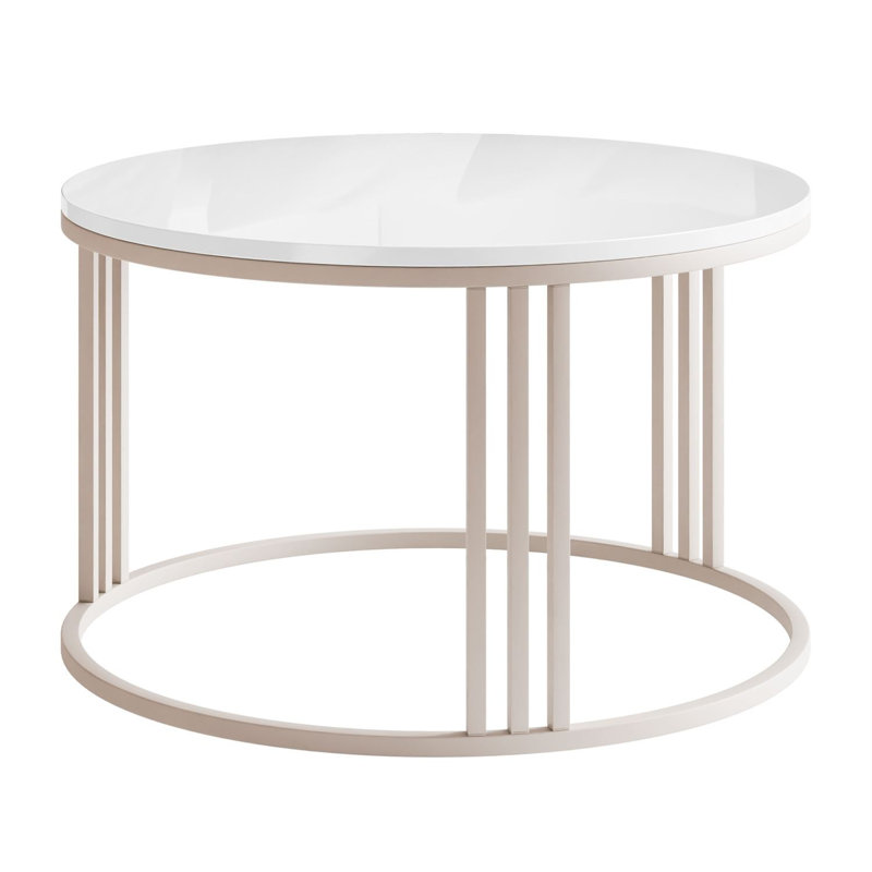 Frame Coffee Table, White Gloss, Wood