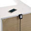 Table de chevet contemporaine 1pc couleur blanche ultra brillante avec table de chevet et chargeur USB