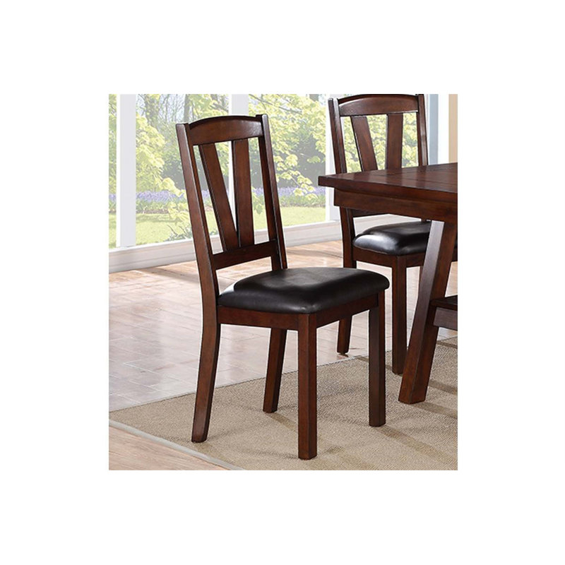 Ensemble de 2 chaises de salle à manger avec cadre en bois