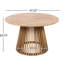 Table de salle à manger ronde en bois 46,83 pouces à l'abat-jour au look unique, structure stable, vaste patio à finition de surface pour un mélange harmonieux de plusieurs réglages, base distinctive, assemblage rapide