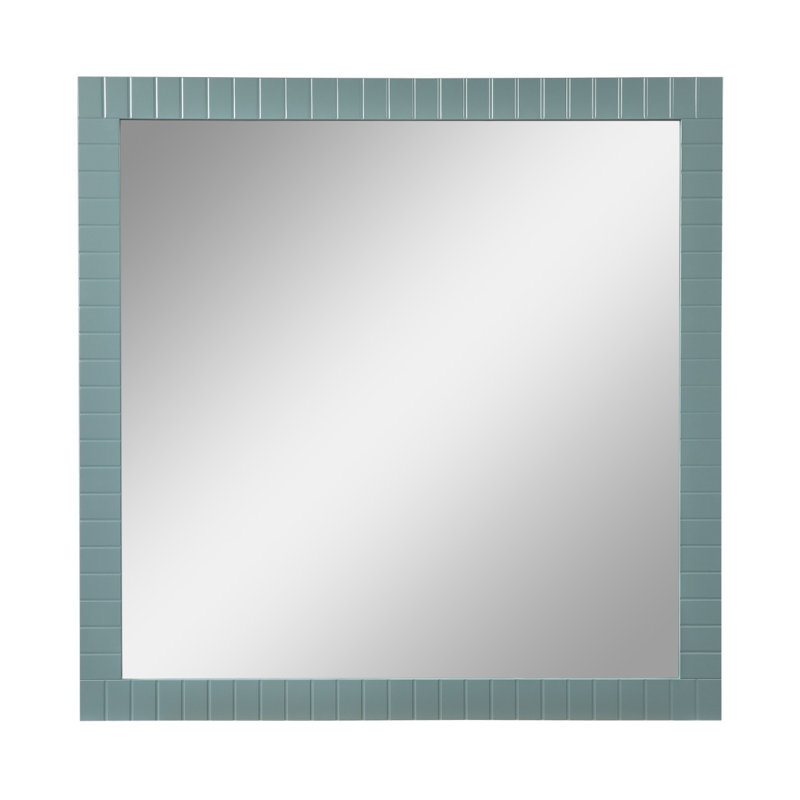 Miroir mural Kamien, 40 po x 40 po, Vert clair