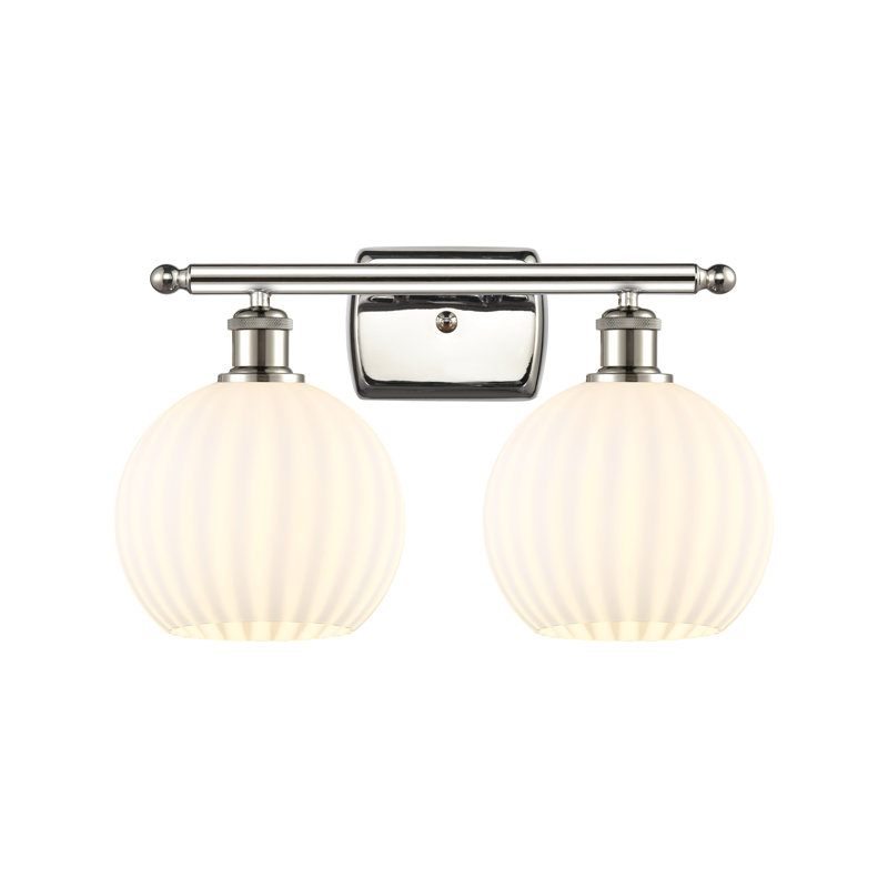 Éclairage pour meuble-lavabo à intensité variable 2 lumières Ithiel, Nickel poli