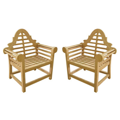 Ensemble de fauteuils en teck Lutyen