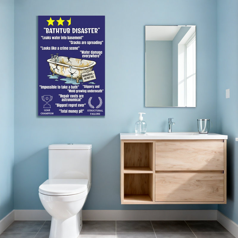 Bath & Laundry Bathaign, panneaux d'avertissement de sinistre et dommages, H 18 po x l 12 po