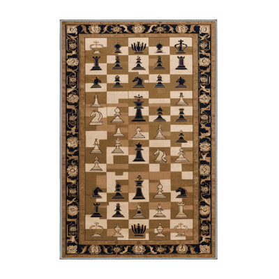 Tapis brun français lavable à la machine