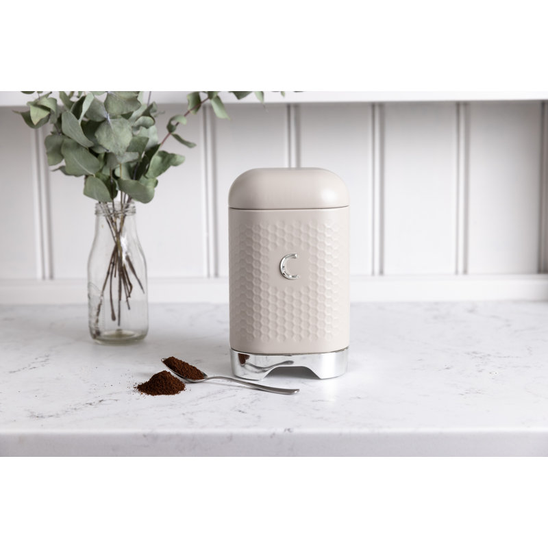 Lovello Coffee Kitchen Canister, Cream