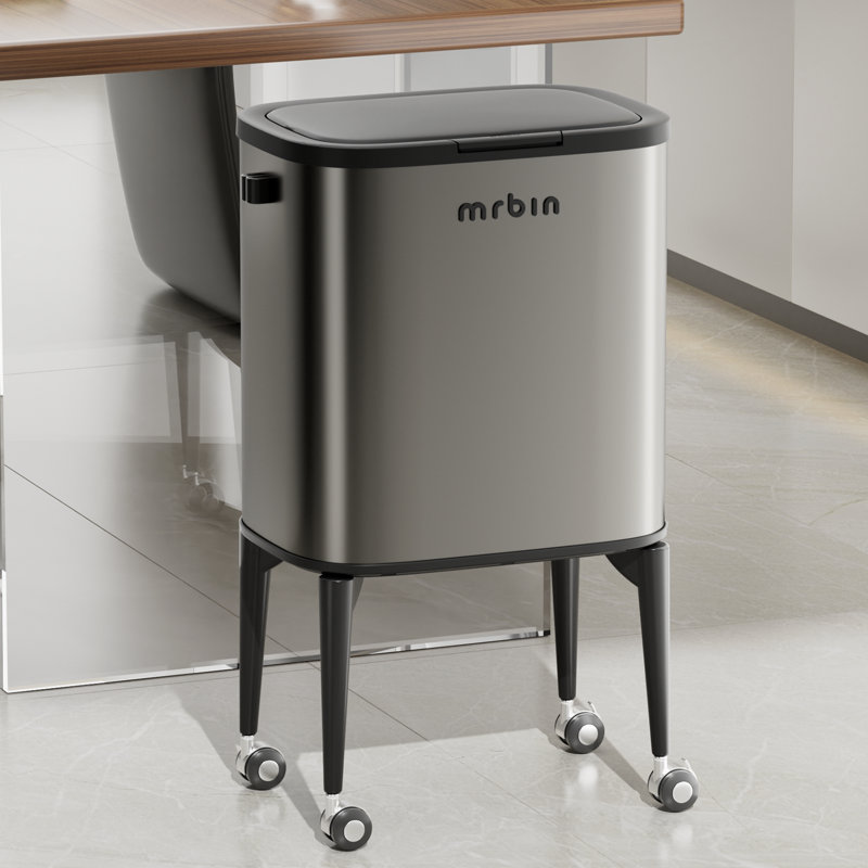 Trash Can With Legs,  Eclipse Grey