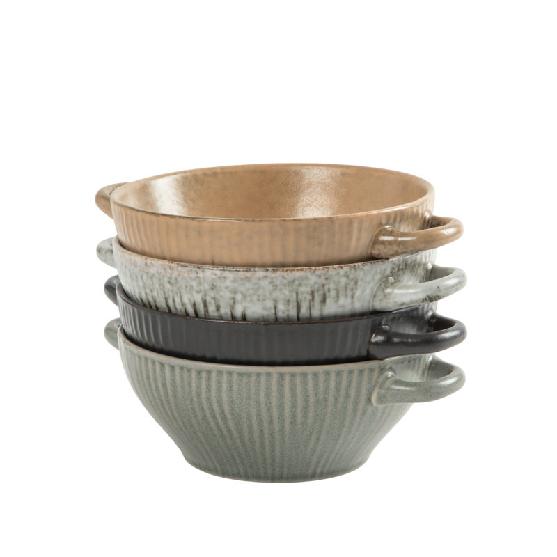 Ensemble de 4 bols à soupe et à salade Gibson Elite Hearth Lane, bols à céréales en céramique de 15 cm