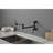 Wall Mounted Brass Pot Filler, Matte Black Finish With Arm For Easy Reach Modern Filler Faucet, Coating And Quiet Flow-534767230