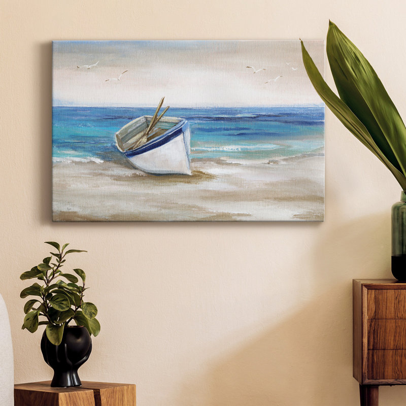 Shore Excasion - peinture sur toile tendue, H 27 po x l 18 po x P 1 po