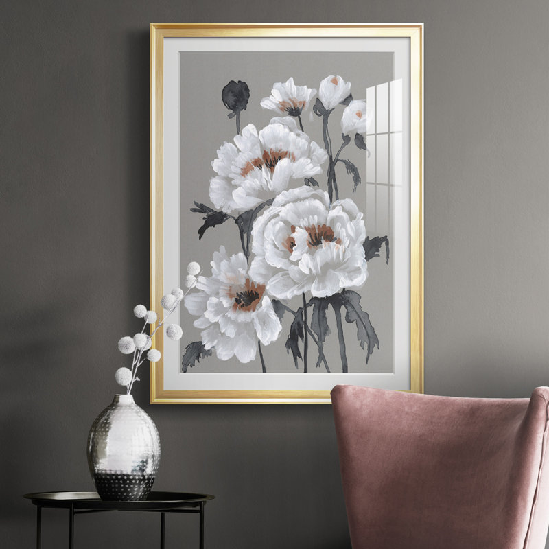 Peony Profusion II - reproduction de cadre photo, H 42,5 po x l 30,5 po x P 1 po, Or