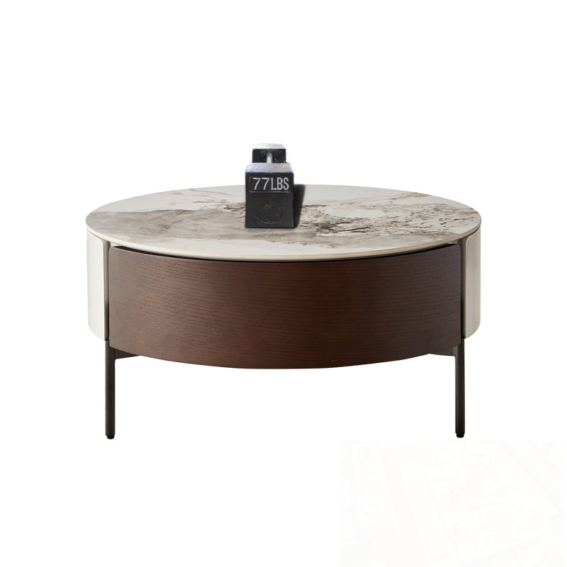 Round Diara with Drawers and metal legs