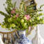 Blue Floral Vase-1955916232