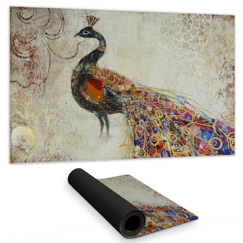 Majestic peacock - 14.00"x24.25" Desk mat