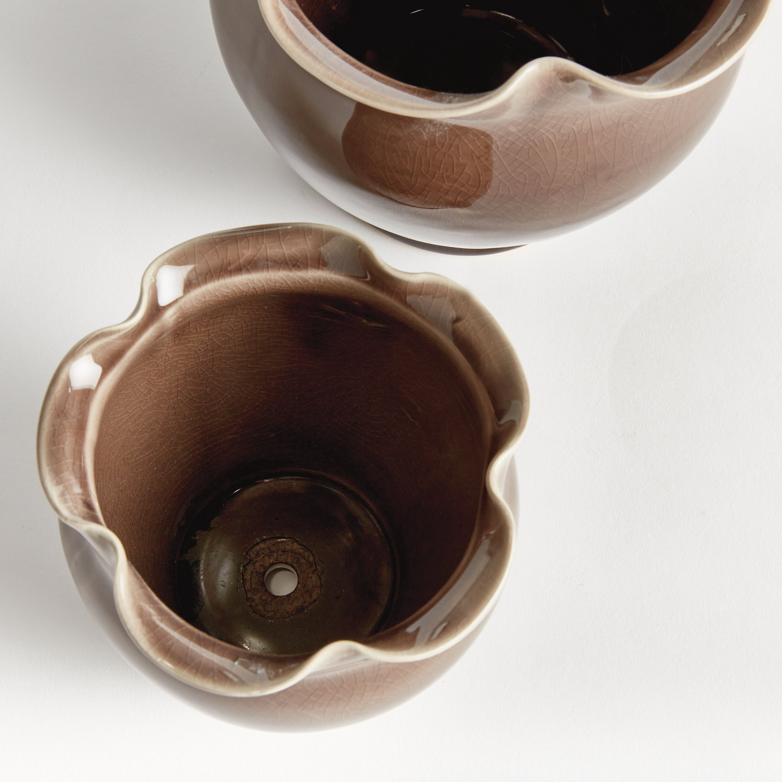 Ceramic Pot Planter, Brown