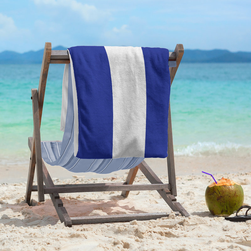 Beach Towel, Blue/White