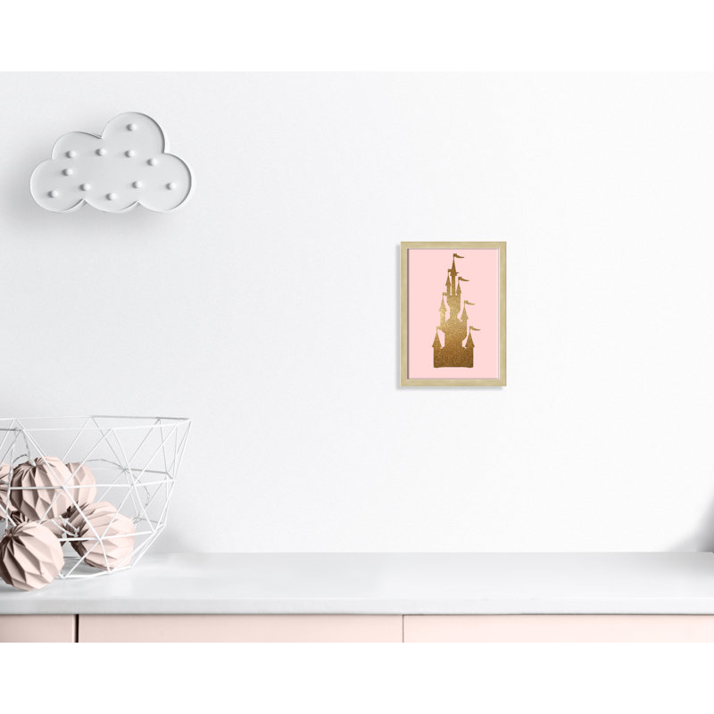 Fairytale 1, impression sur papier, H 14 po x l 11 po x P 1,19 po, Encadré de boîte champagne clair