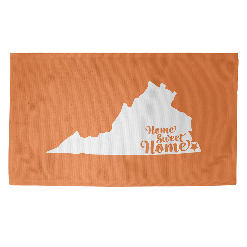 Tapis orange Moneca Home Sweet, Rectangle 5 pi x 7 pi