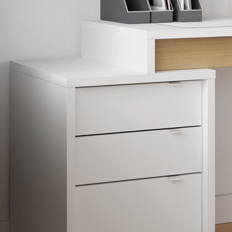 Alayna Modular Executive Desk, White
