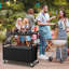 Winado Chariot de terrasse avec table roulante noire-125304903
