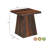 Solid Sheesham Wood End Table with Angular Pedestal Base