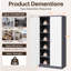 Armoire de rangement en acier à 6 tablettes Delvale (H 70,87 po x l 31,5 po x P 15,7 po)-2001350581