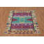 Tapis tribal coloré en laine à motif oriental kilim 5 x 5