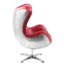 Fauteuil d'appoint, cuir fleur rouge