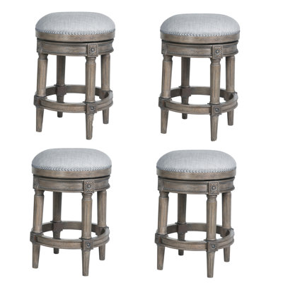 Mehar Swivel Backless Bar & Counter Stool
