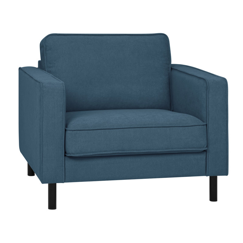 Limones Upholstered Armchair, Ink Blue