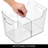 Divided Fridge Organizer Bin with Handles - Refrigerator or Freezer Bin - Organize Food Pouches or Snacks