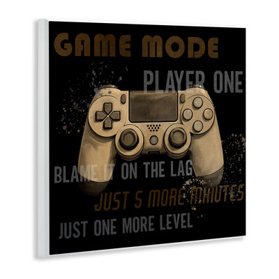 Plaque murale Gamer phrases de style rétro, design par Kim Allen