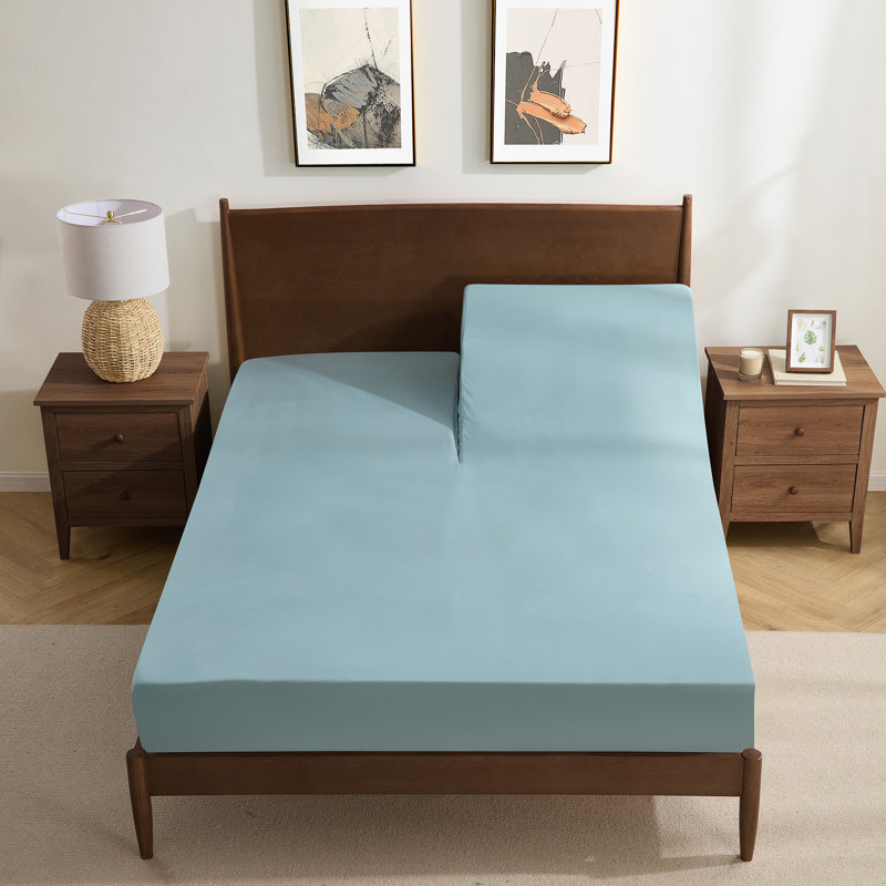Ensemble de draps luxueux en microfibre 1800, Bleu brumeux, Très grand séparé
