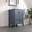 Glebs 24 In. W X 22 In. D Freestanding Bath Vanity In Ash Blue With White Carrara Quartz Top