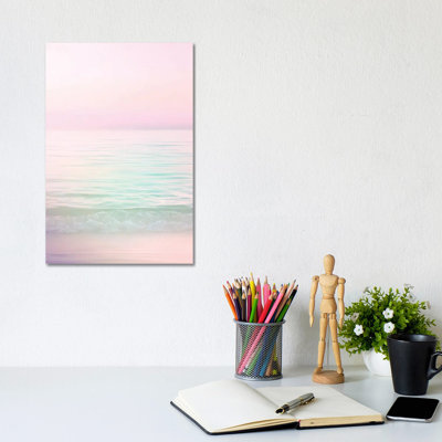 «Dreamy Pastel Seascape I Pink» par Dominique Vari - impression sur toile tendue