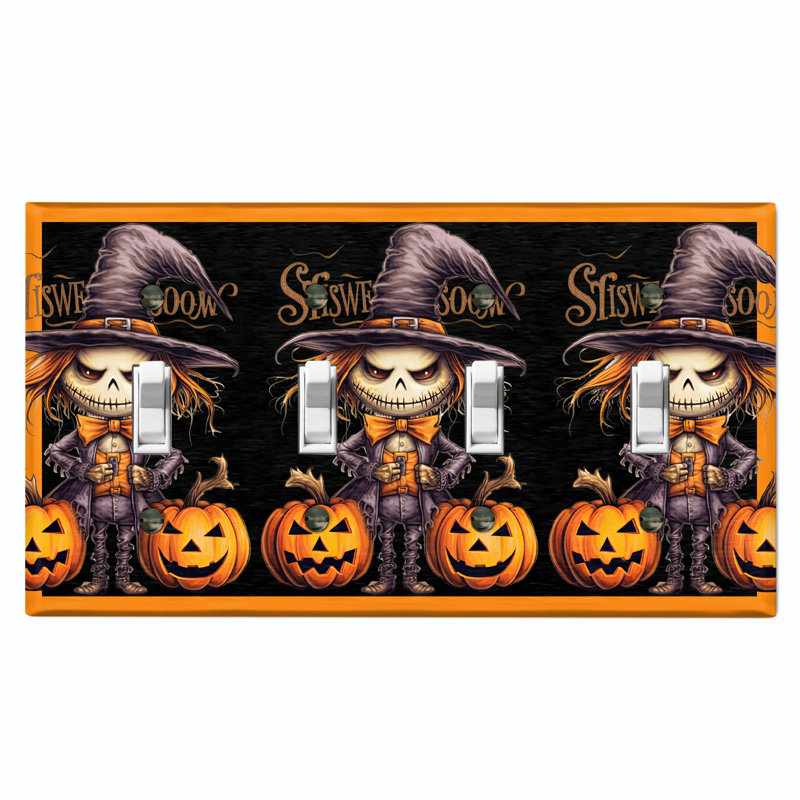 Plaque murale standard à 4 interrupteurs à bascule Halloween