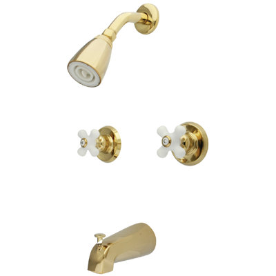 Kingston Brass Victorian Double-Handle Tub and Shower Faucet