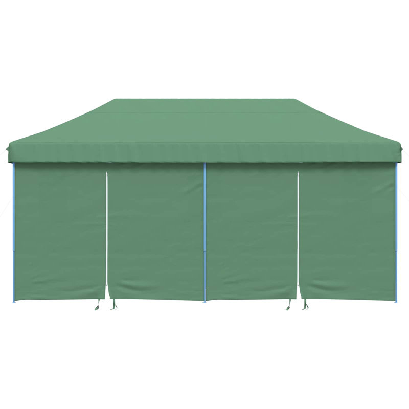 Vidaxl Foldable Tent Pop-Up With 4 Side Walls Outdoor Party Tent Garden Gazebo, Blue, Green